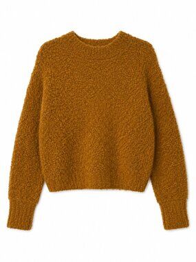 Frank And Oak Textured Alpaca Bouclé Crewneck Sweater | Size XS